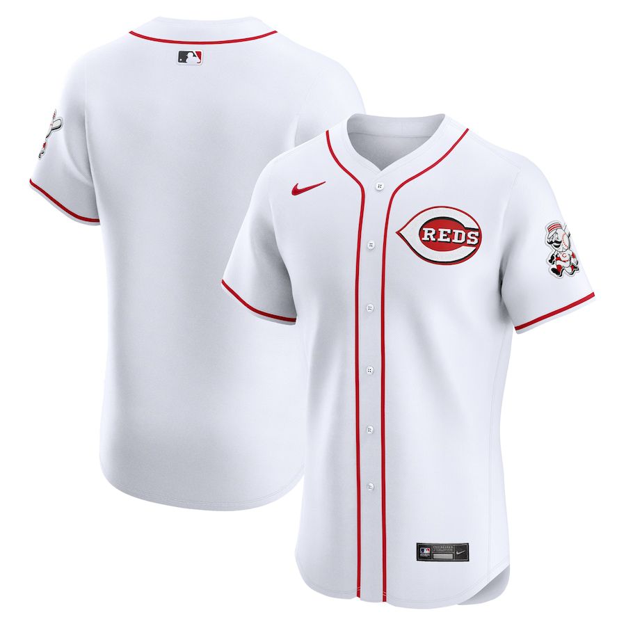 Men Cincinnati Reds Blank Nike White Home Elite MLB Jersey->->MLB Jersey